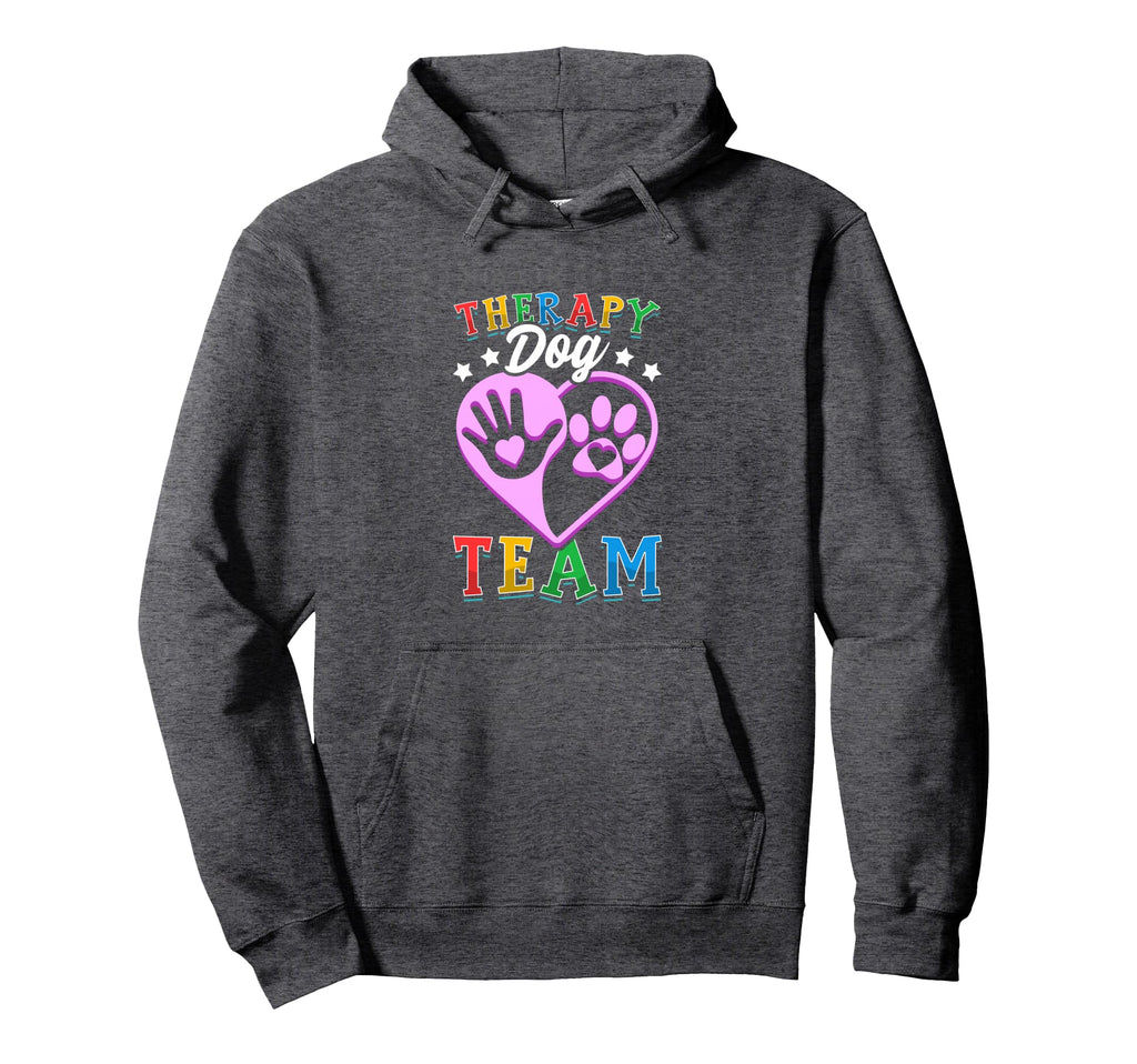 Therapy Dog Team Colorful School Visit Hoodie - Novelty Apparel Unisex - T-Shirt, Sweatshirt, Hoodie