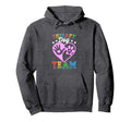Therapy Dog Team Colorful School Visit Hoodie - Novelty Apparel Unisex - T-Shirt, Sweatshirt, Hoodie