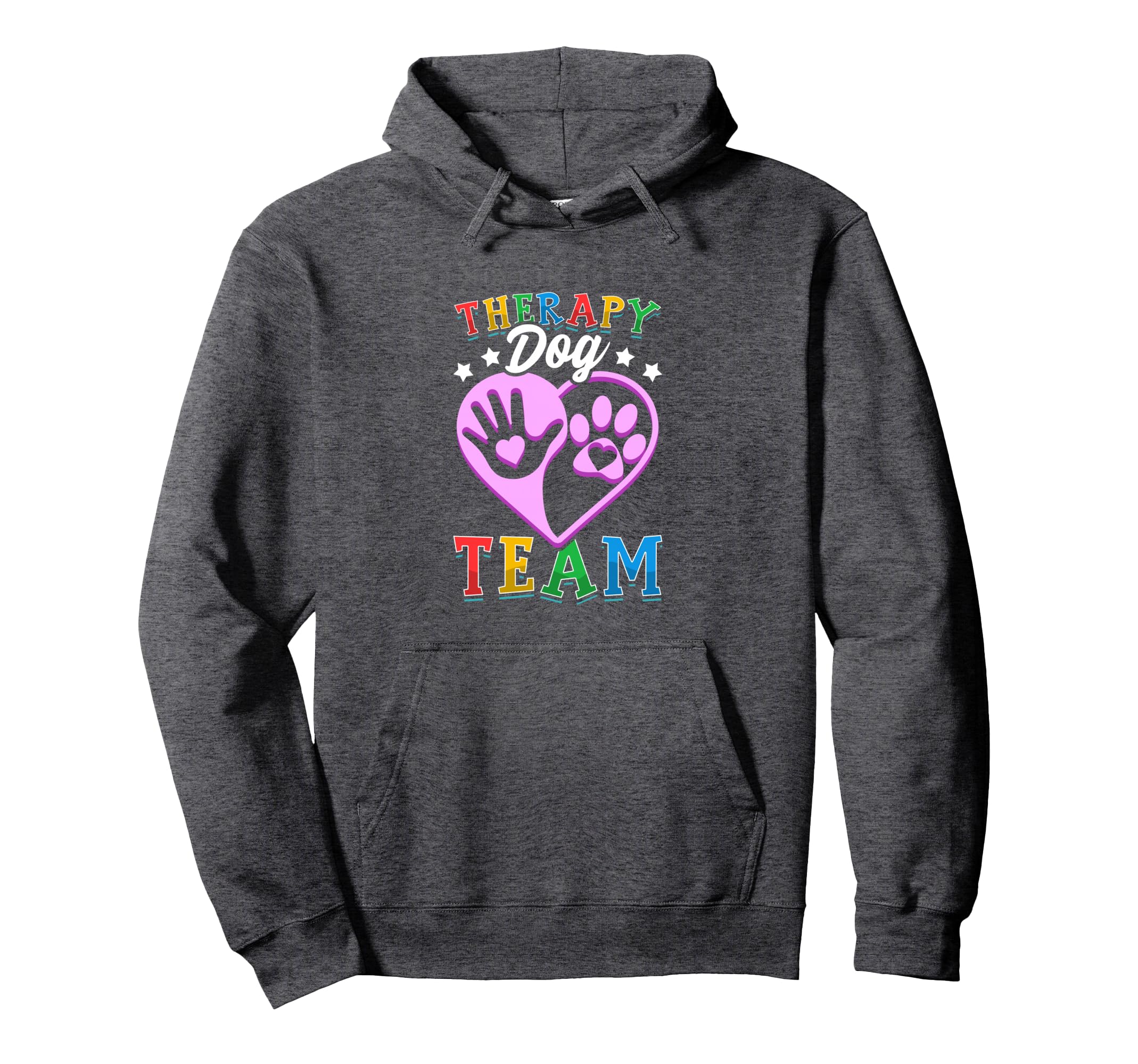 Therapy Dog Team Colorful School Visit Hoodie - Novelty Apparel Unisex - T-Shirt, Sweatshirt, Hoodie
