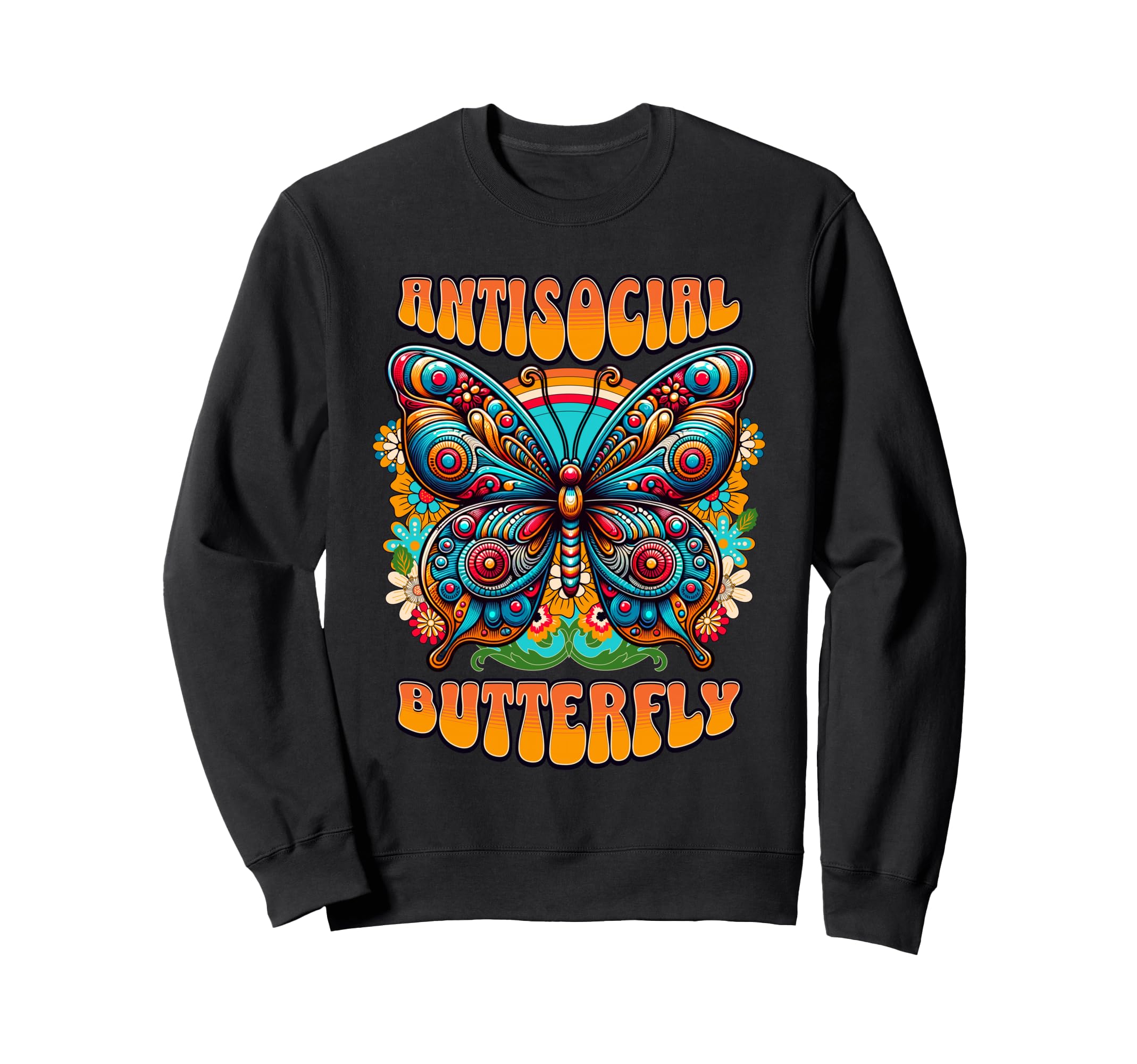 Antisocial Butterfly Funny Very Sweatshirt - Custom Art Print Men Women - T-Shirt, Sweatshirt, Hoodie