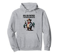 Hold Partner Im Overstimulated Cowboy Sloth Hoodie - Trendy Graphic Unisex - T-Shirt, Sweatshirt, Hoodie