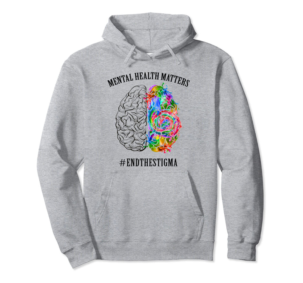 End Stigma Mental Health Matters Mental Hoodie - Trendy Graphic for Adults - T-Shirt, Sweatshirt, Hoodie
