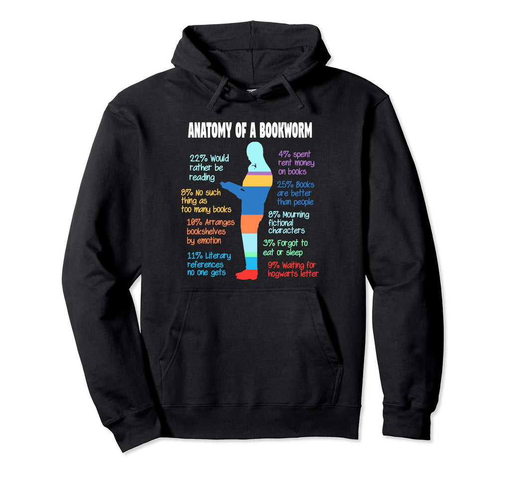 Literary Gift Book Lover Anatomy Facts Hoodie - Graphic Print for Adults - T-Shirt, Sweatshirt, Hoodie