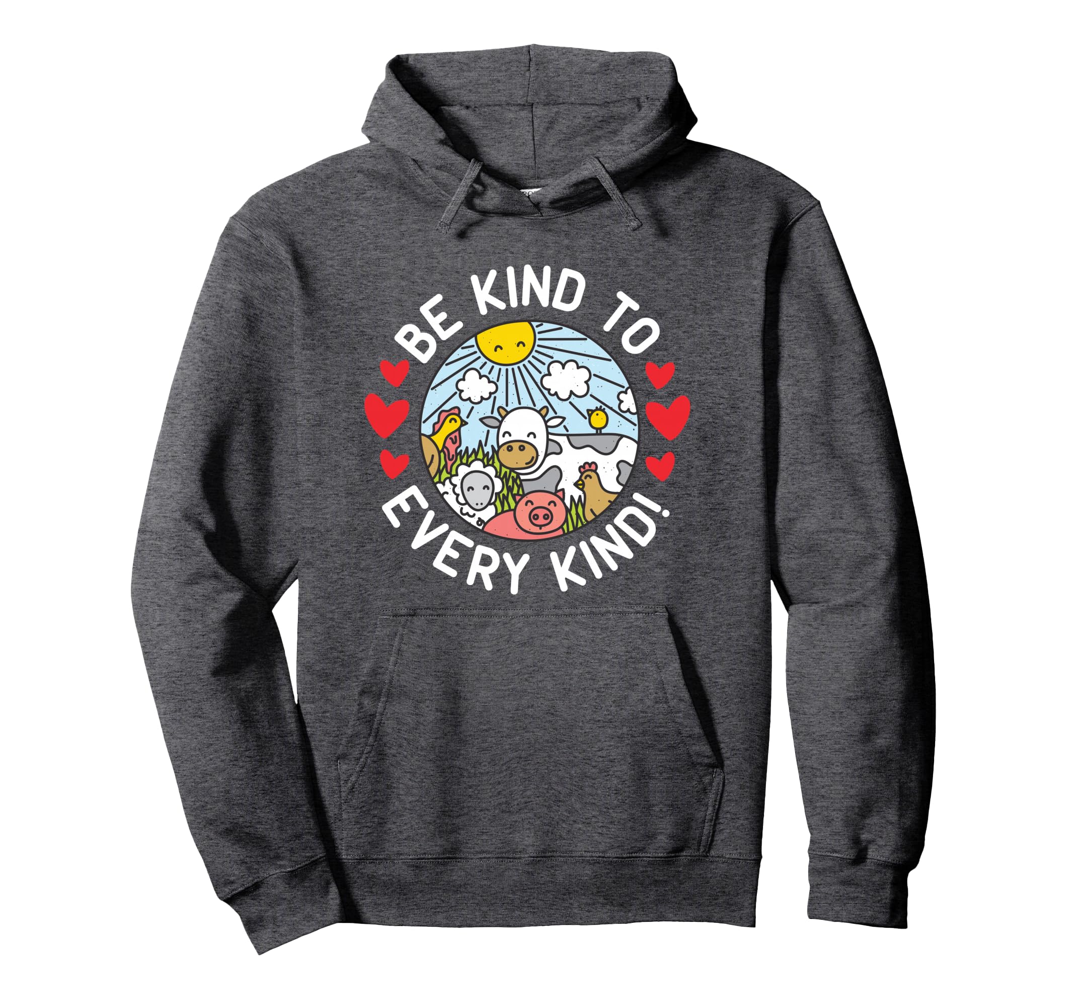Vegan And Be Kind To Every Kind Hoodie - Aesthetic Graphic Men Women - T-Shirt, Sweatshirt, Hoodie