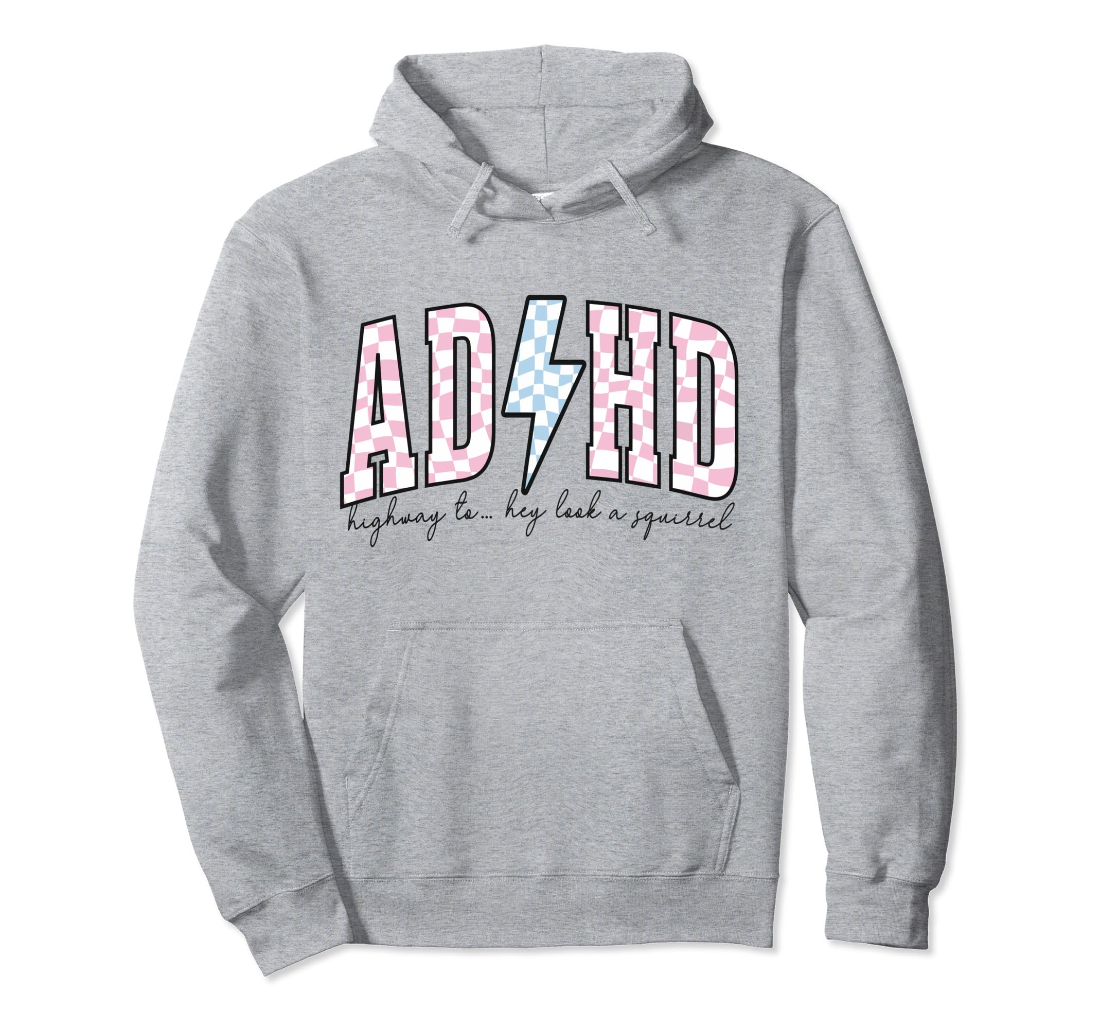 Adhd Funny Mental Health Overstimulated Hoodie - Graphic Print Unisex - T-Shirt, Sweatshirt, Hoodie