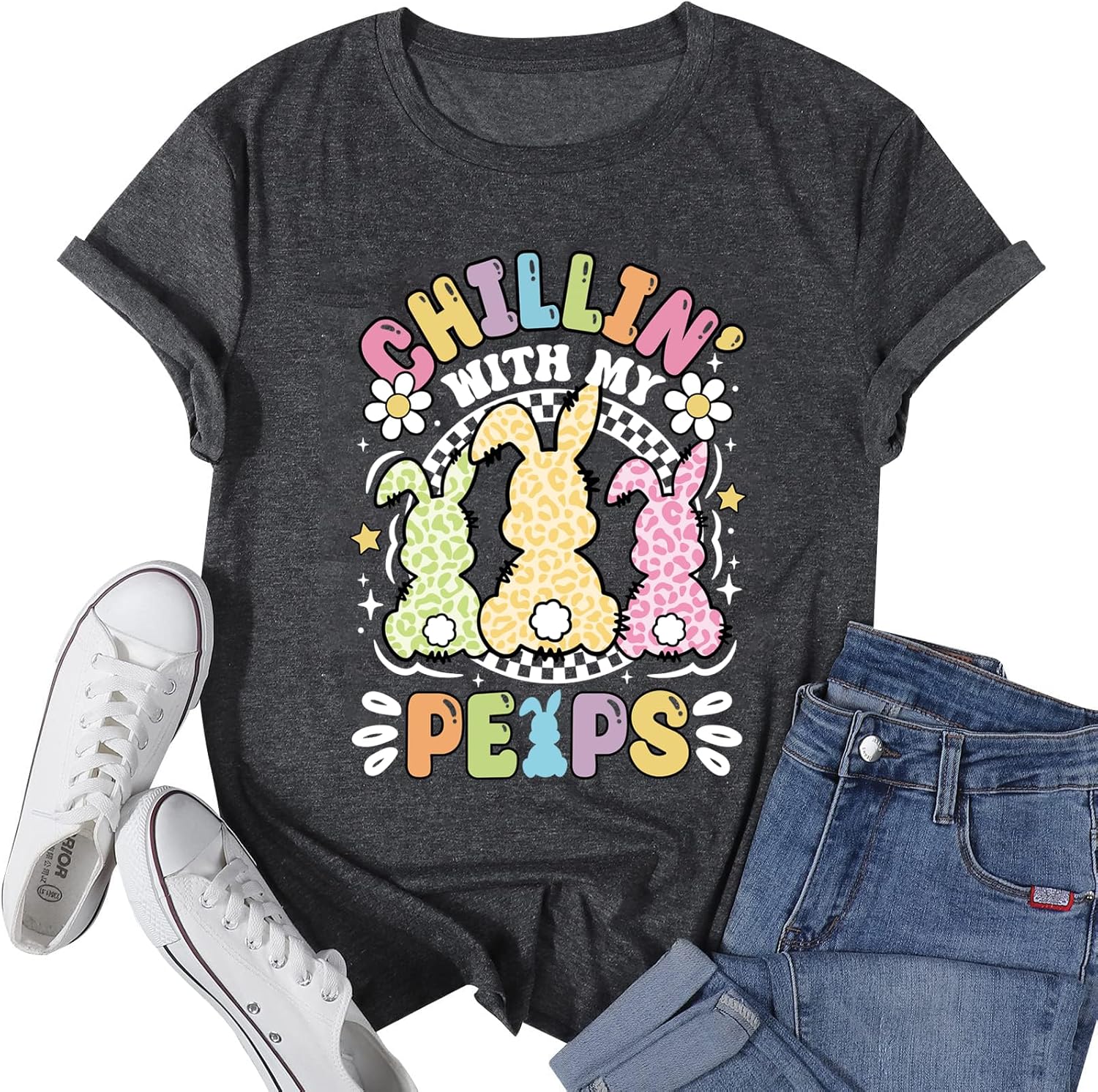 Women Happy Easter Shirt Bunny Rabbit Graphic Tees Teaching My Favorite Shirt Funny Easter Gifts T-Shirt - T-Shirt, Sweatshirt, Hoodie