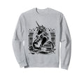 Unicorn Librarian Library Book Reading Sweatshirt - Unique Graphic Unisex - T-Shirt, Sweatshirt, Hoodie