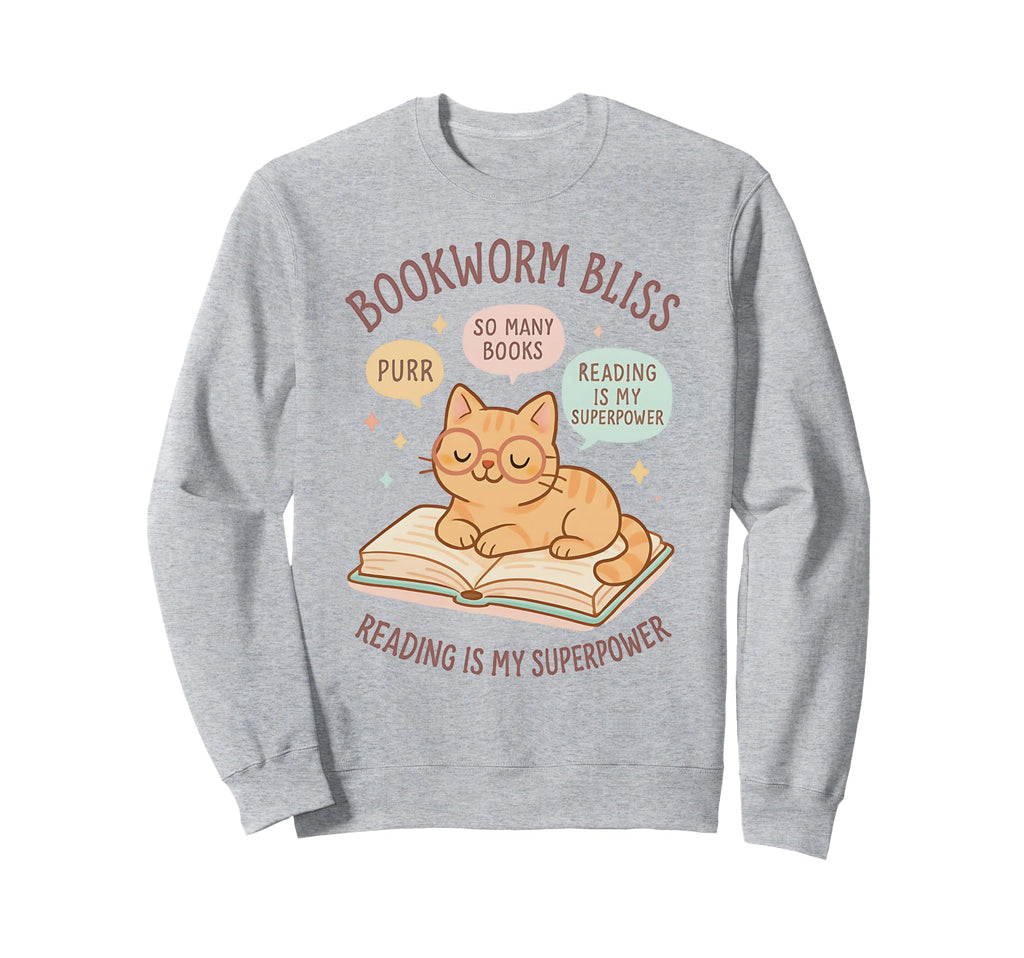 Cat Librarian Book Reader Collector Sweatshirt - Unique Graphic Unisex - T-Shirt, Sweatshirt, Hoodie
