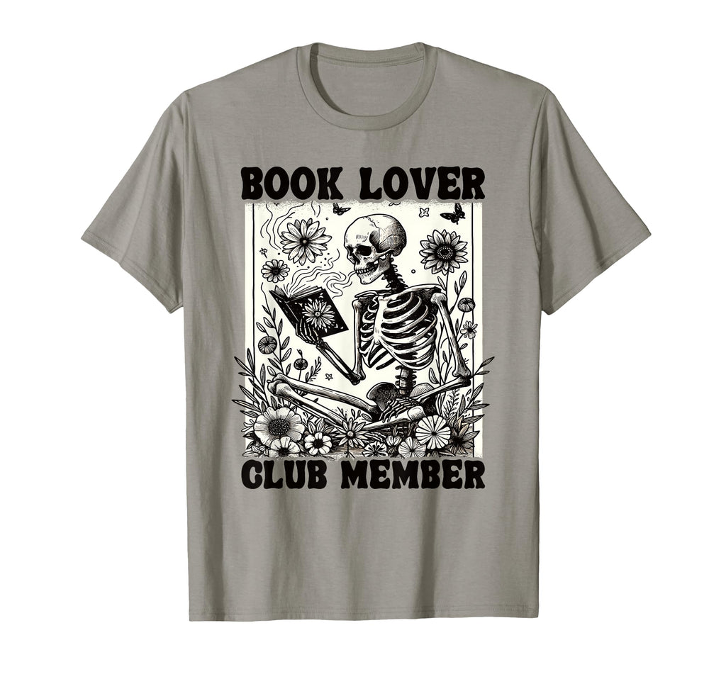 Book Lover Club Member Bookworm Floral T-Shirt - Minimalist Print Unisex - T-Shirt, Sweatshirt, Hoodie