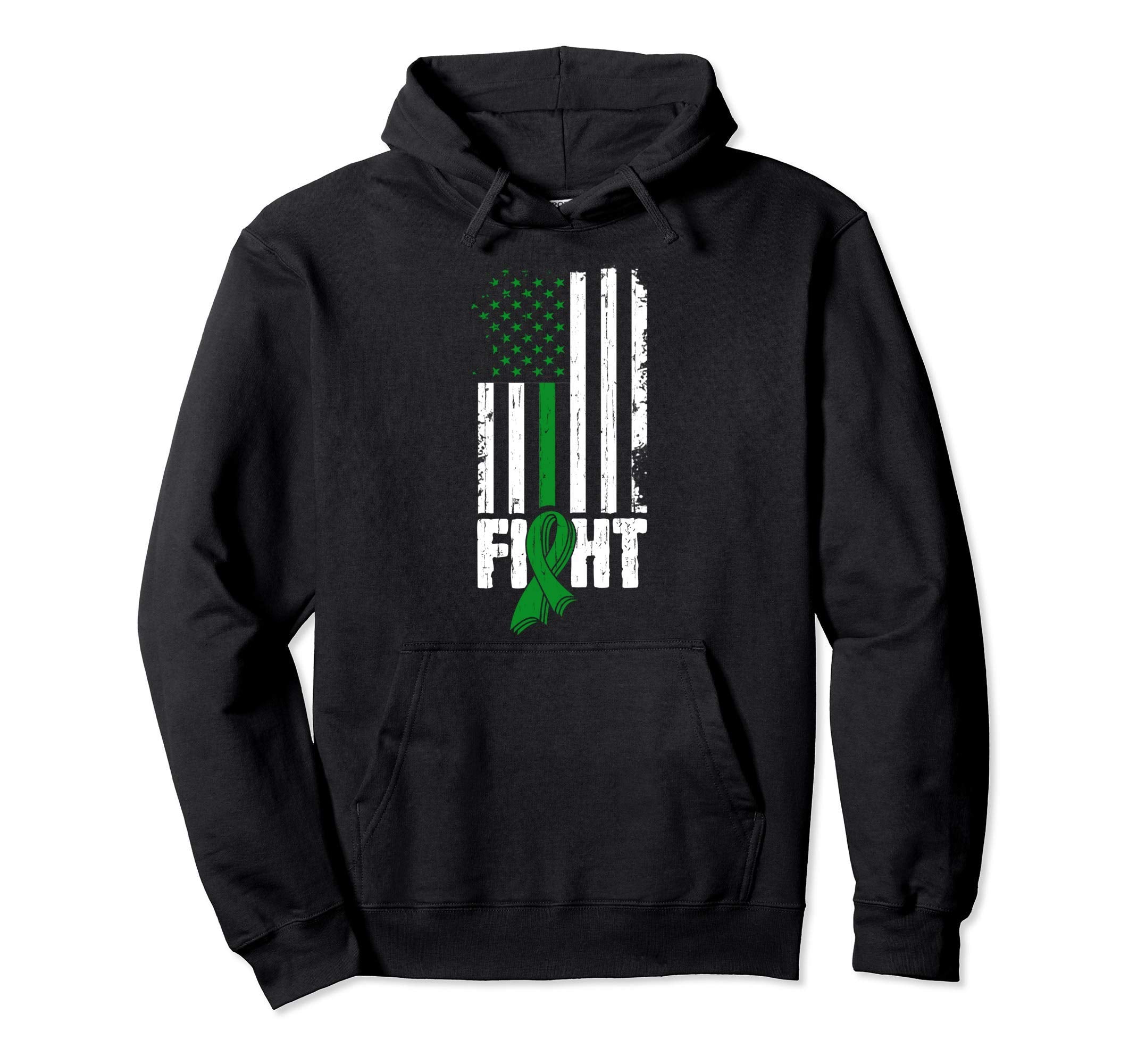 Mental Health American Flag Green Hoodie - Novelty Apparel Men Women - T-Shirt, Sweatshirt, Hoodie