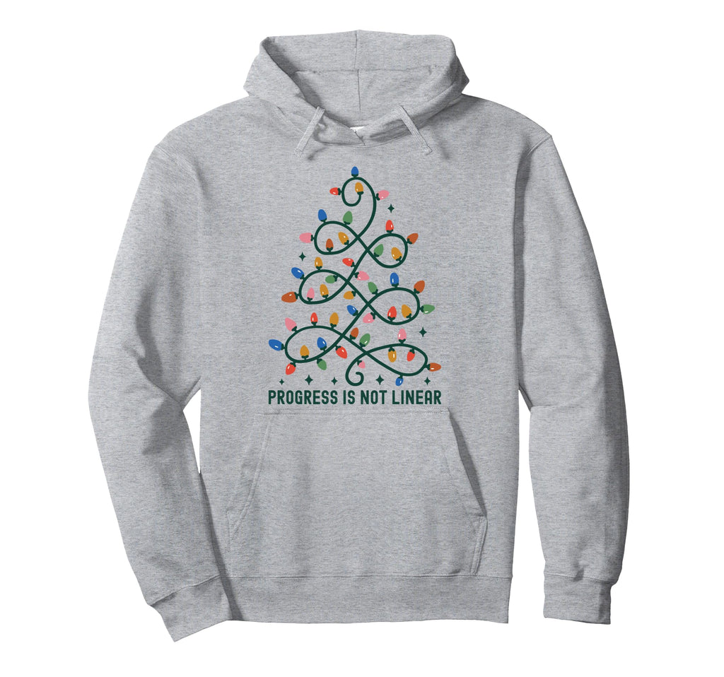 Progress Is Not Linear School Counselor Hoodie - Novelty Apparel Unisex - T-Shirt, Sweatshirt, Hoodie