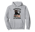 Introverted Cat Reading Books Coffee Hoodie - Custom Art Print Men Women - T-Shirt, Sweatshirt, Hoodie