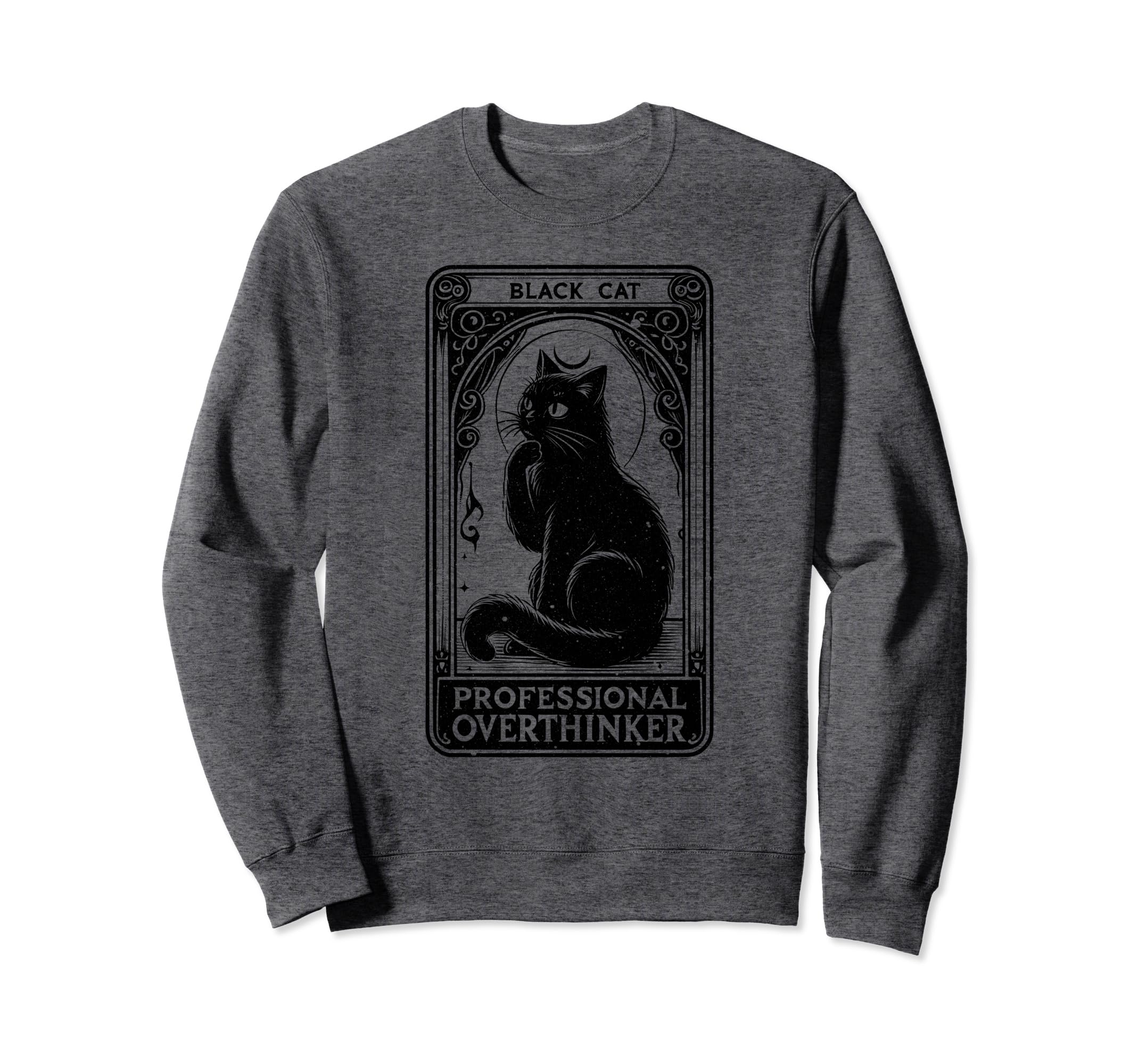 Professional Overthinker Cat Sweatshirt - Casual Everyday Wear Unisex - T-Shirt, Sweatshirt, Hoodie