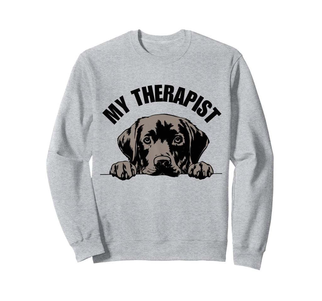 My Therapist Is Dog Funny Pet Sweatshirt - Minimalist Print Men Women - T-Shirt, Sweatshirt, Hoodie