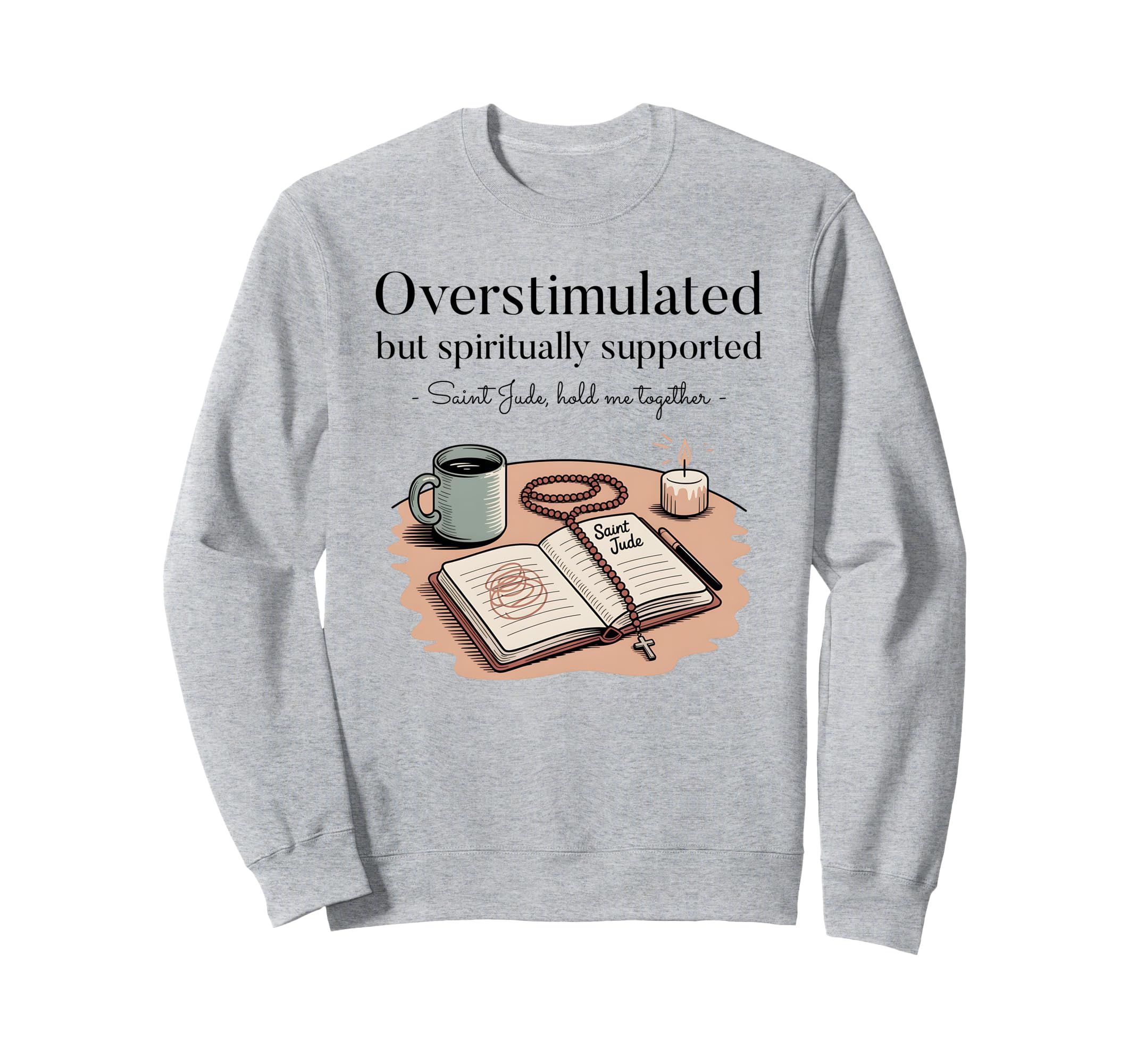 Christian Mom Boho Overstimulated Sweatshirt - Custom Art Print Men Women - T-Shirt, Sweatshirt, Hoodie