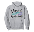 Support Educate Save Lives Suicide Hoodie - Fun Novelty Design Men Women - T-Shirt, Sweatshirt, Hoodie