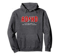 Adhd Awareness Black Small Fit Text Hoodie - Aesthetic Graphic Men Women - T-Shirt, Sweatshirt, Hoodie