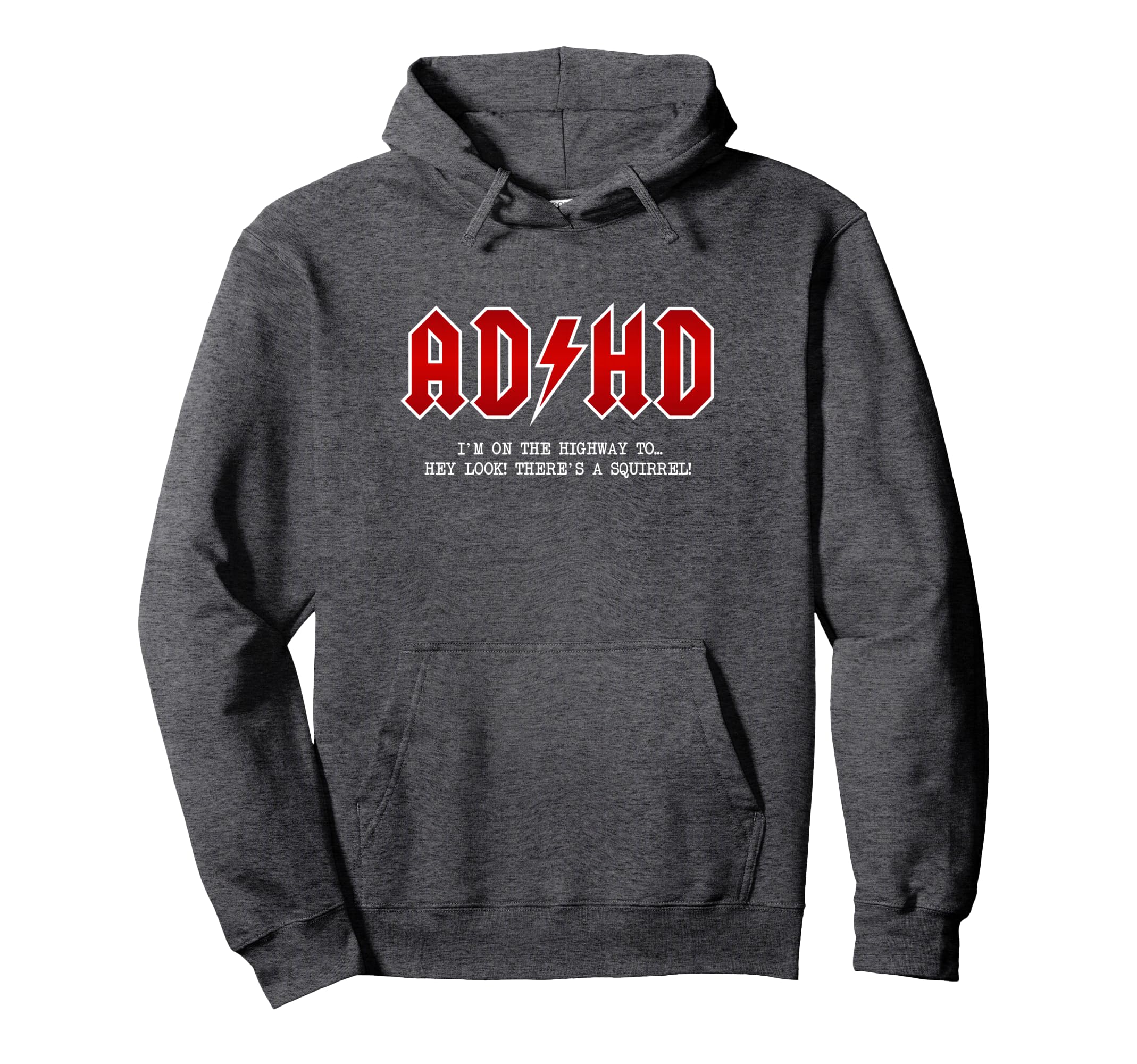 Adhd Awareness Black Small Fit Text Hoodie - Aesthetic Graphic Men Women - T-Shirt, Sweatshirt, Hoodie