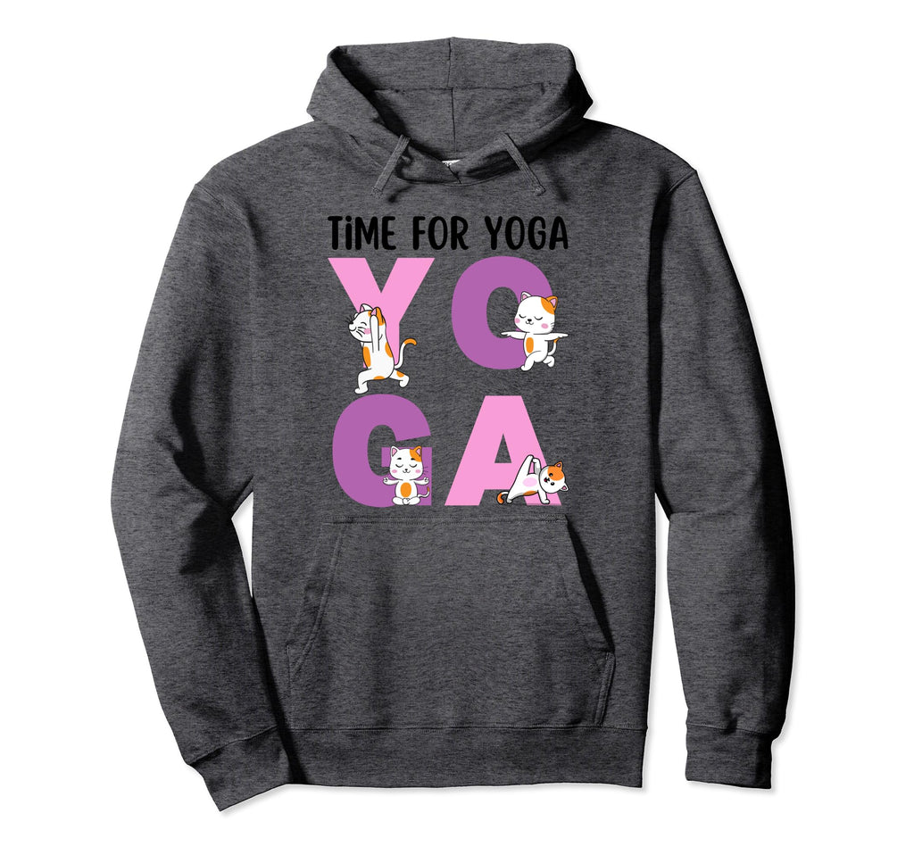 Cat Yoga Poses Practicing Mindfulness Hoodie - Graphic Print Men Women - T-Shirt, Sweatshirt, Hoodie