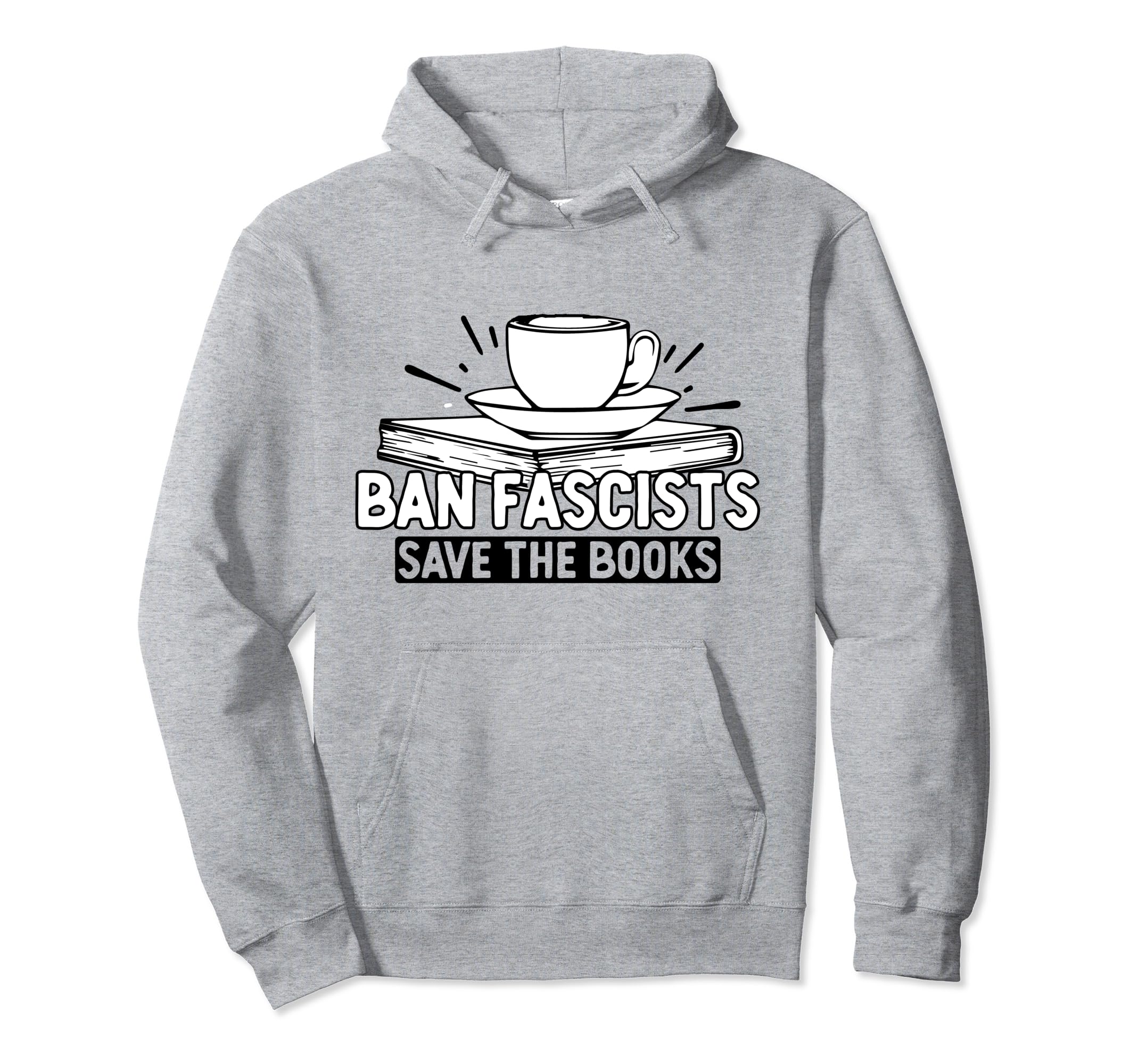 Ban Fascists Save Books Introvert Bookworm Hoodie - Novelty Apparel Unisex - T-Shirt, Sweatshirt, Hoodie