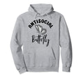 Antisocial Butterfly Antisocial Hoodie - Novelty Apparel Men Women - T-Shirt, Sweatshirt, Hoodie