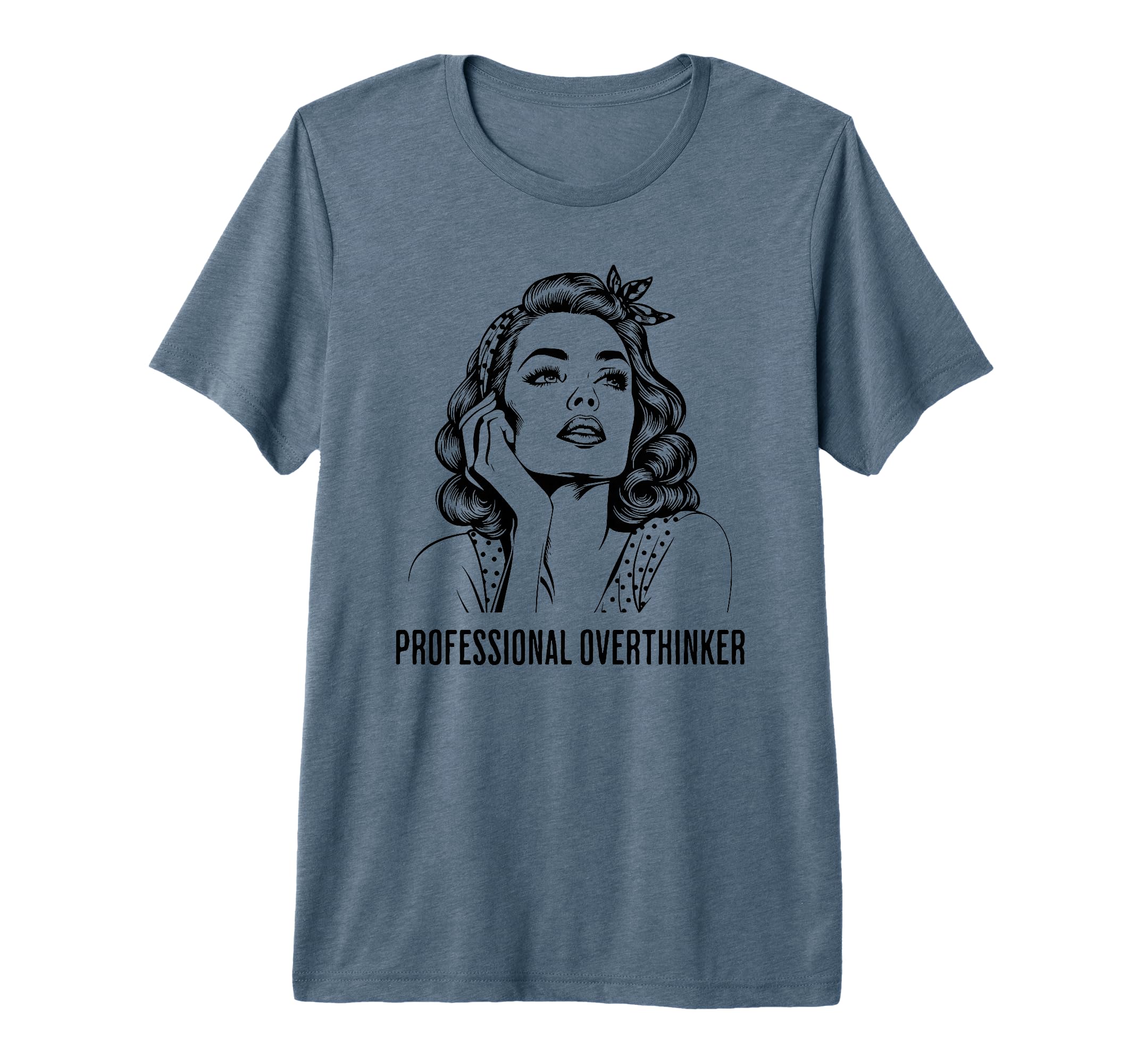 Professional Overthinker Tri Blend T-Shirt - Aesthetic Graphic Unisex - T-Shirt, Sweatshirt, Hoodie