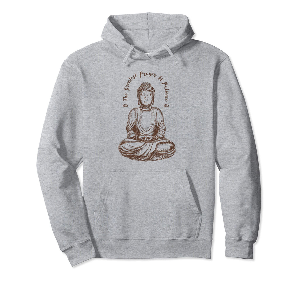 Buddha Patience Prayer Lotus Hoodie - Custom Art Print for Adults - T-Shirt, Sweatshirt, Hoodie
