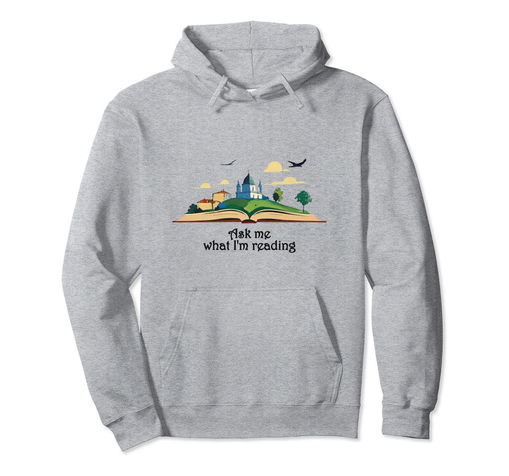 Ask Me What Im Reading Book Worm Hoodie - Aesthetic Graphic Unisex - T-Shirt, Sweatshirt, Hoodie