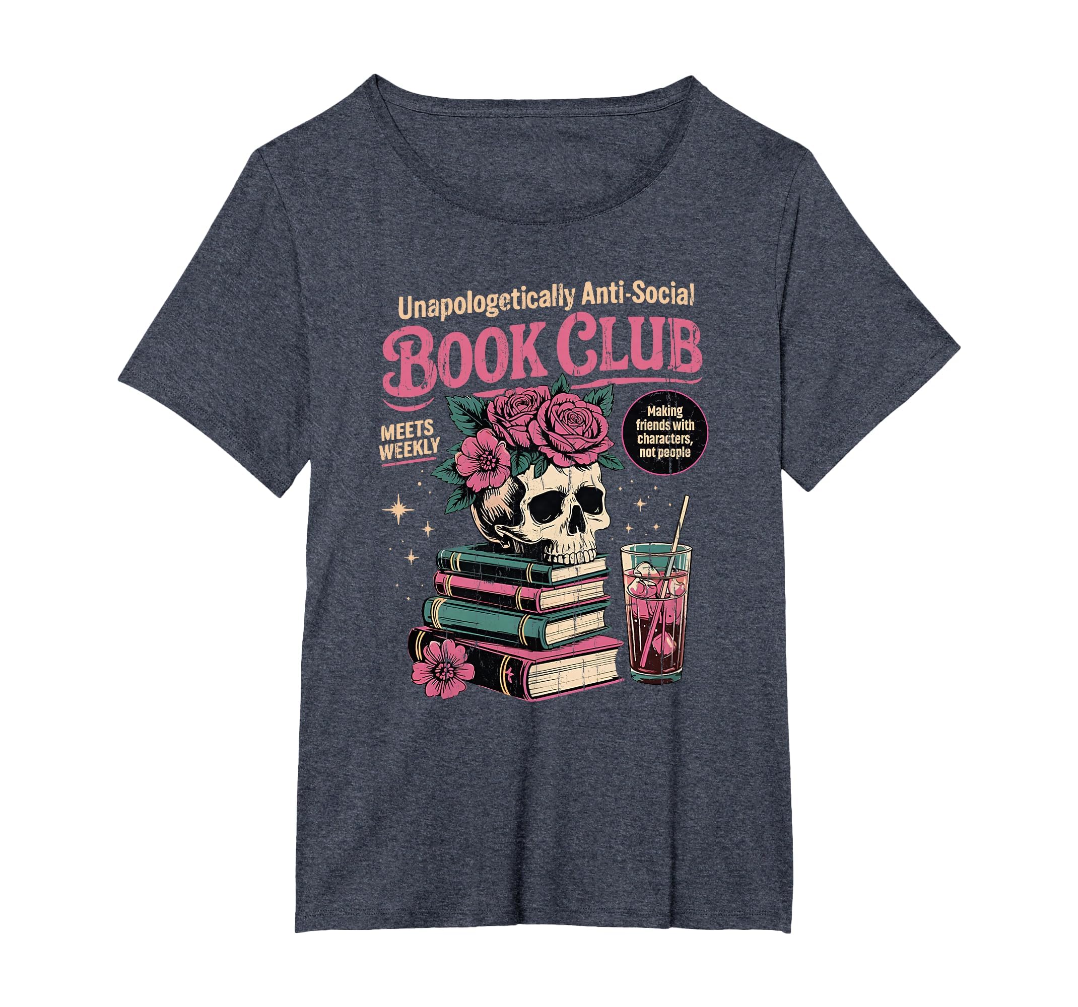 Unapologetically Anti Social Book T-Shirt - Custom Art Print for Adults - T-Shirt, Sweatshirt, Hoodie
