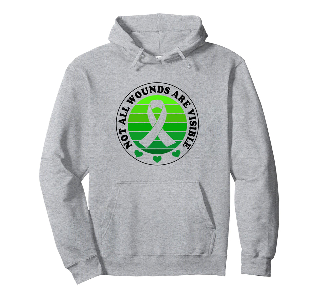Not All Wounds Are Visible Mental Hoodie - Fun Novelty Design Unisex - T-Shirt, Sweatshirt, Hoodie