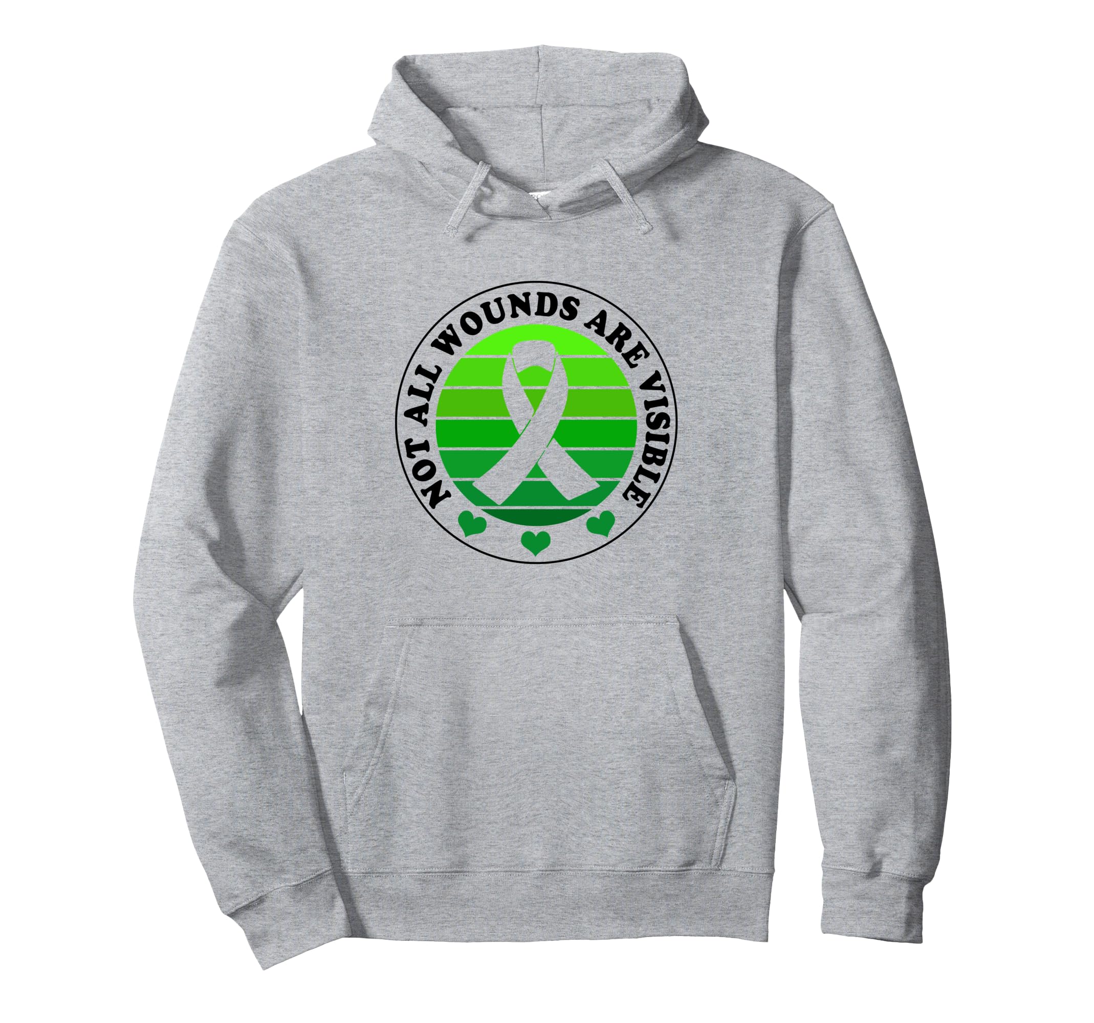 Not All Wounds Are Visible Mental Hoodie - Fun Novelty Design Unisex - T-Shirt, Sweatshirt, Hoodie