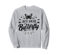Anti Social Butterfly Sweatshirt - Minimalist Print Men Women - T-Shirt, Sweatshirt, Hoodie