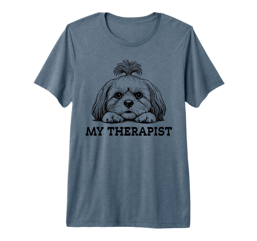 Funny Dog Owner Therapy Dog Lover Shih Tzu T-Shirt - Trendy Graphic Unisex - T-Shirt, Sweatshirt, Hoodie
