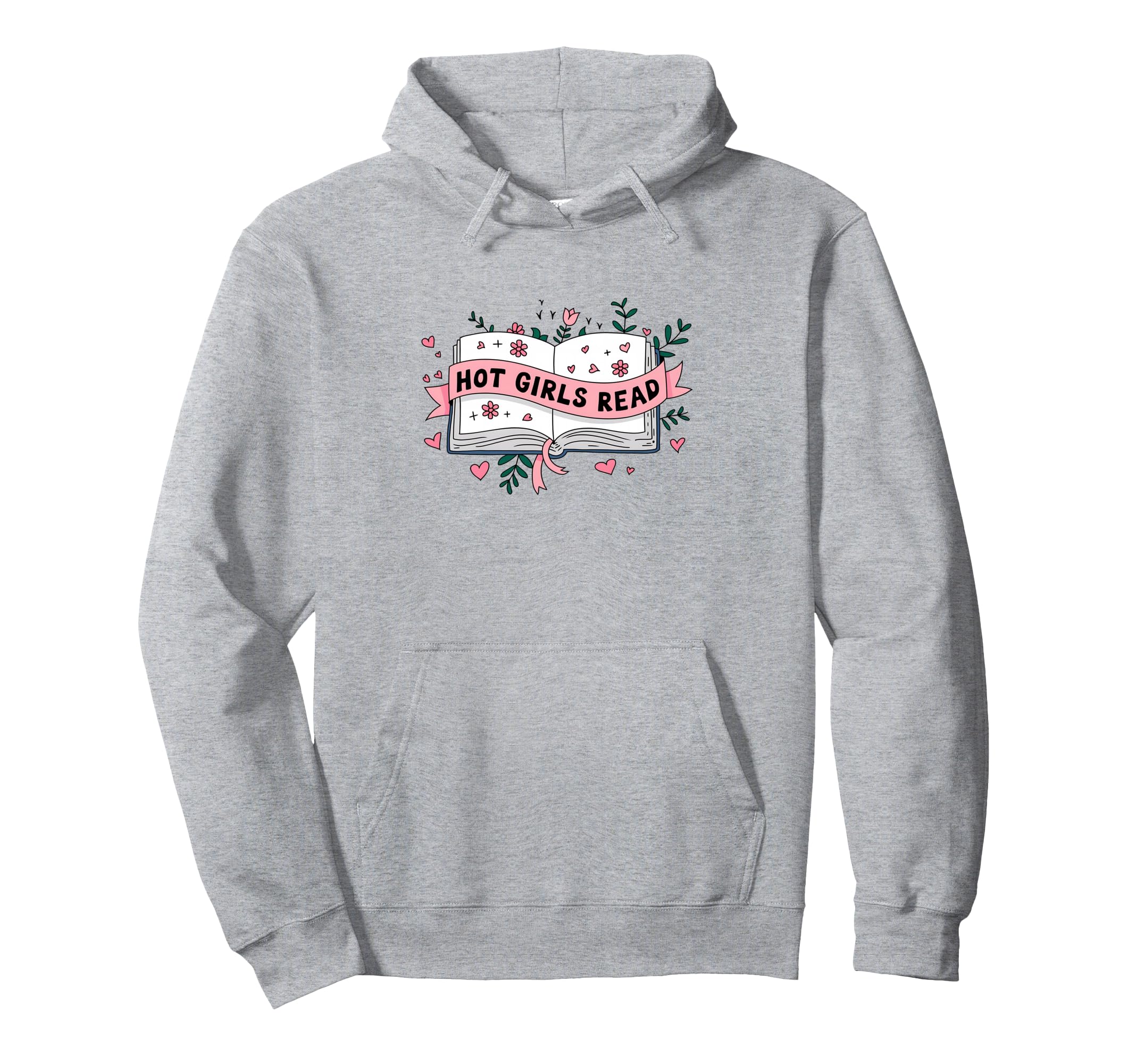 Book Lover Reading Flower Floral Reader Hoodie - Unique Graphic Unisex - T-Shirt, Sweatshirt, Hoodie