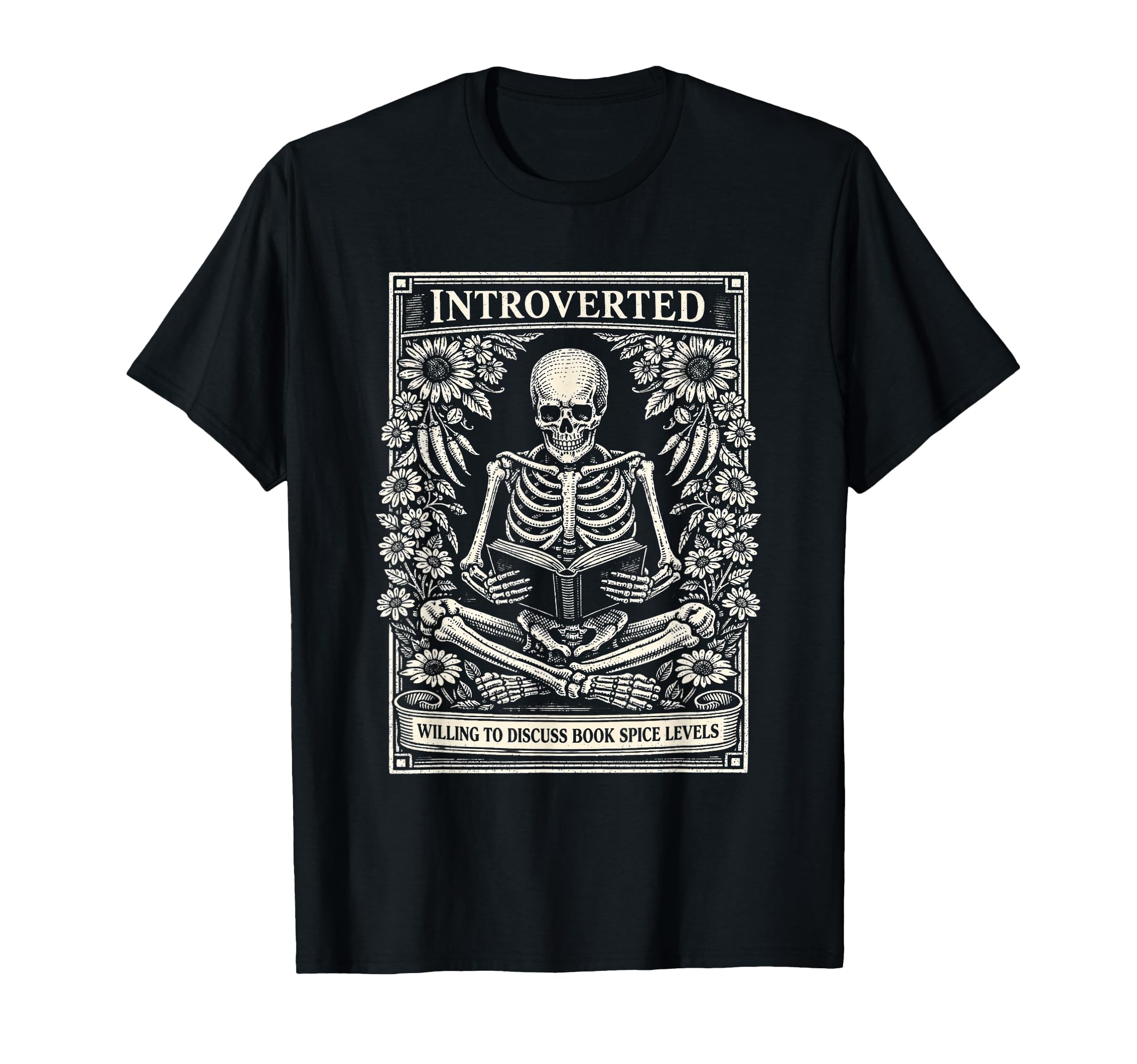 Introverted Spicy Book Dark Romance T-Shirt - Novelty Apparel Men Women - T-Shirt, Sweatshirt, Hoodie