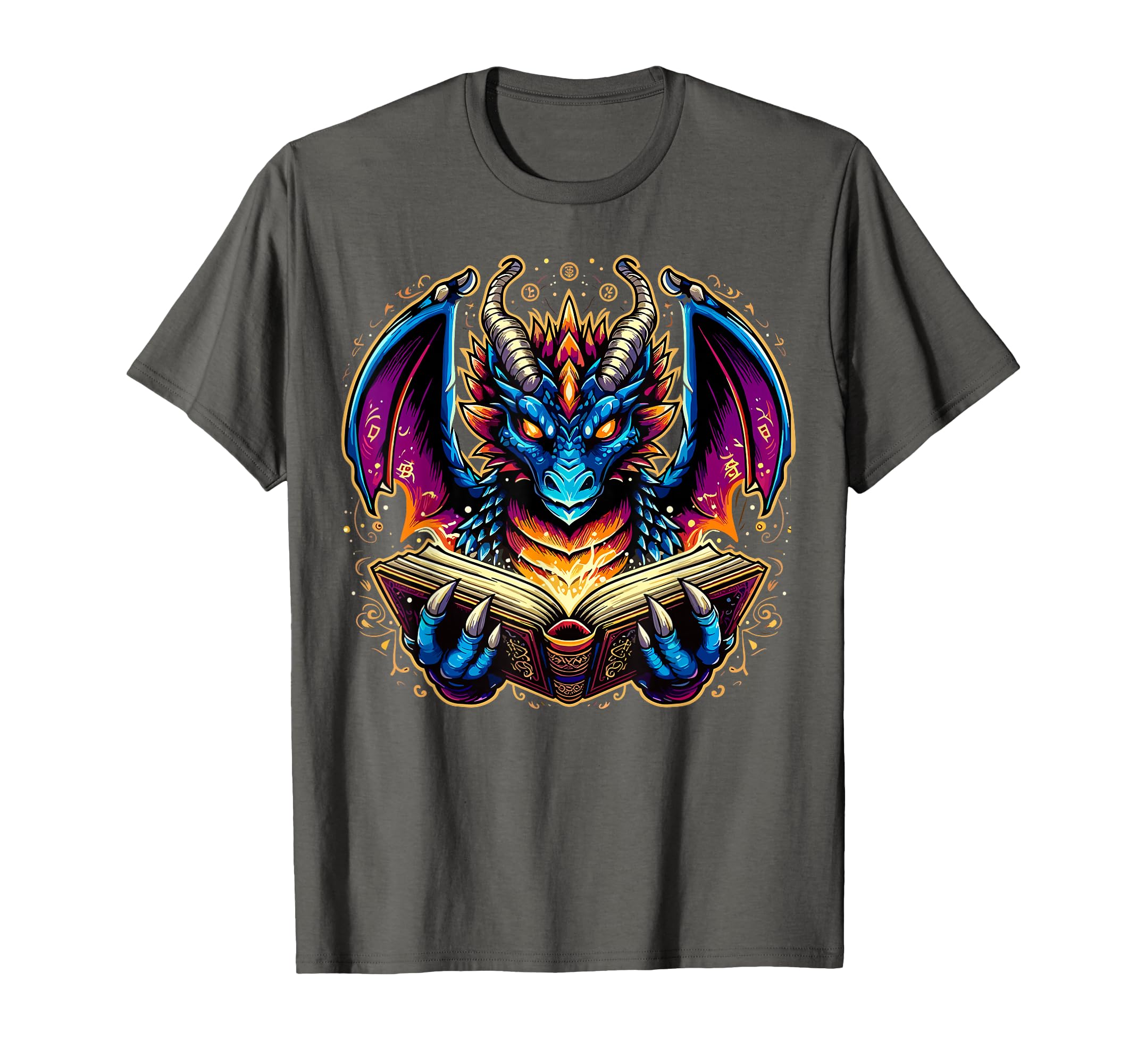 Bookworm Dragon Reading Book Lover T-Shirt - Casual Everyday Wear Men Women - T-Shirt, Sweatshirt, Hoodie