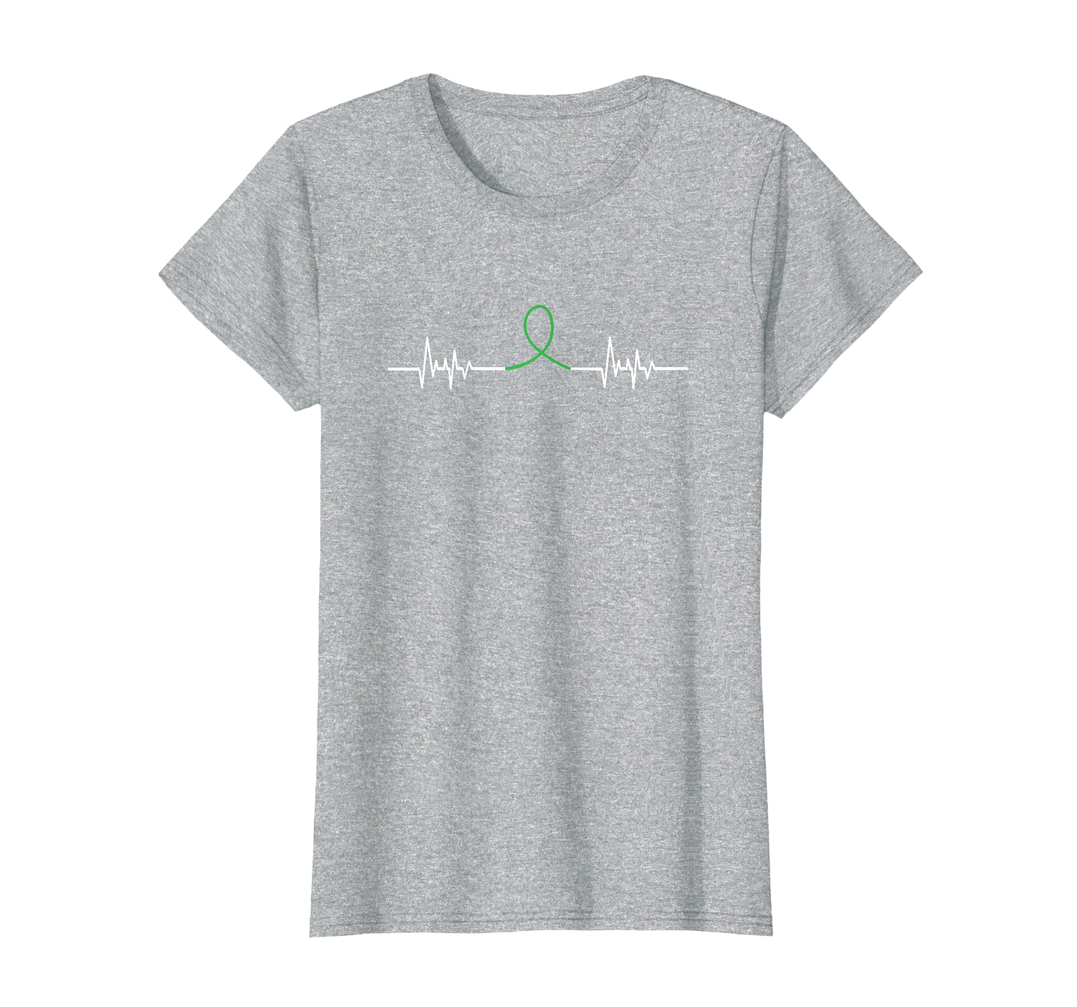 Green Ribbon Heart Beat Mental T-Shirt - Casual Everyday Wear Unisex - T-Shirt, Sweatshirt, Hoodie