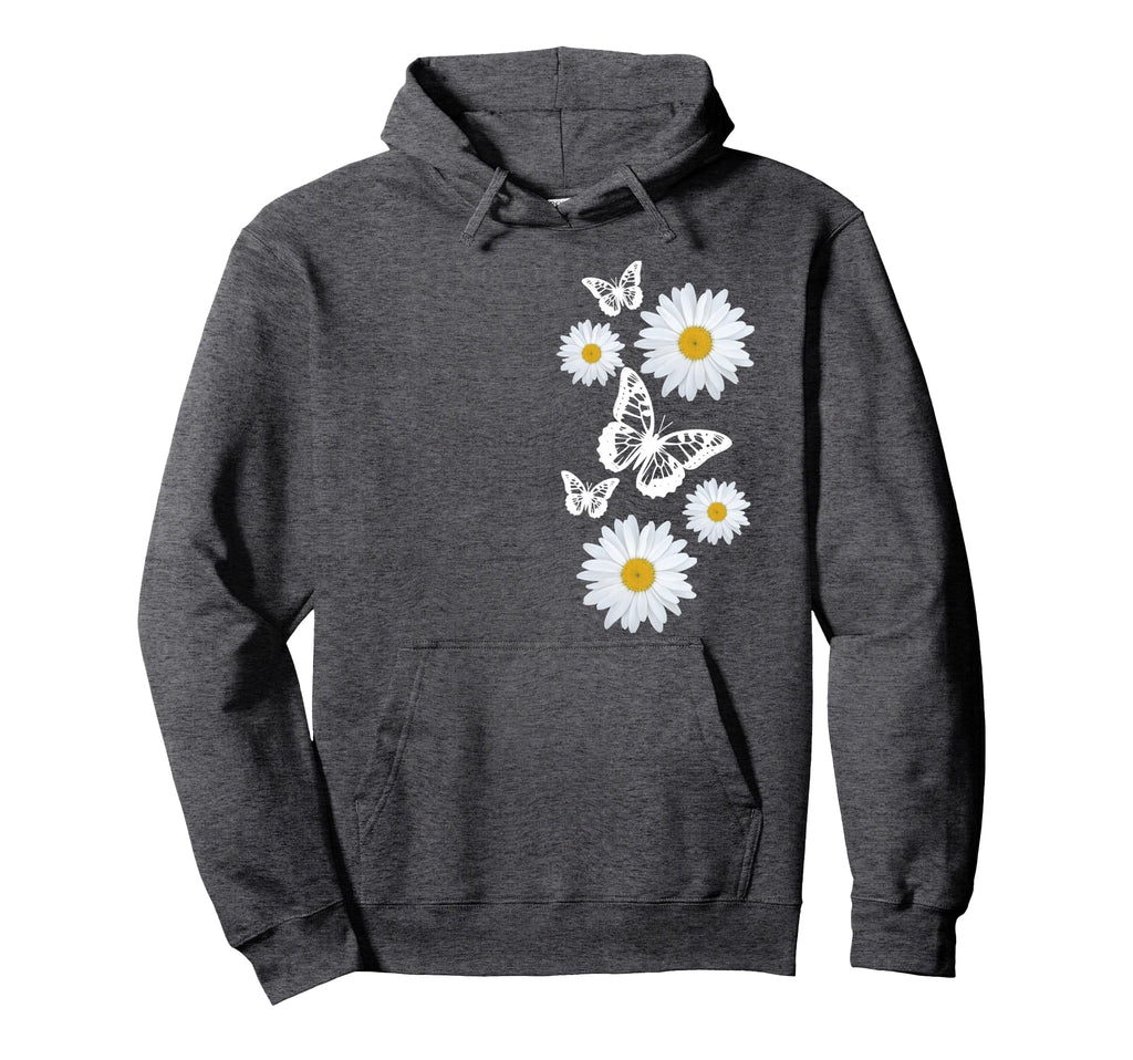 Fantasy Elegant White Butterflies Hoodie - Graphic Print for Adults - T-Shirt, Sweatshirt, Hoodie
