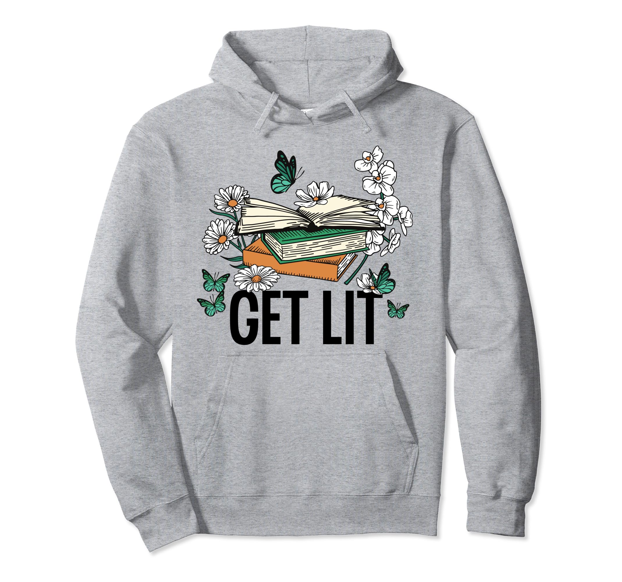 Get Lit Reading Quotes Introvert Hoodie - Custom Art Print for Adults - T-Shirt, Sweatshirt, Hoodie
