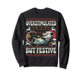 Overstimulated But Festive Opossum Sweatshirt - Minimalist Print Unisex - T-Shirt, Sweatshirt, Hoodie