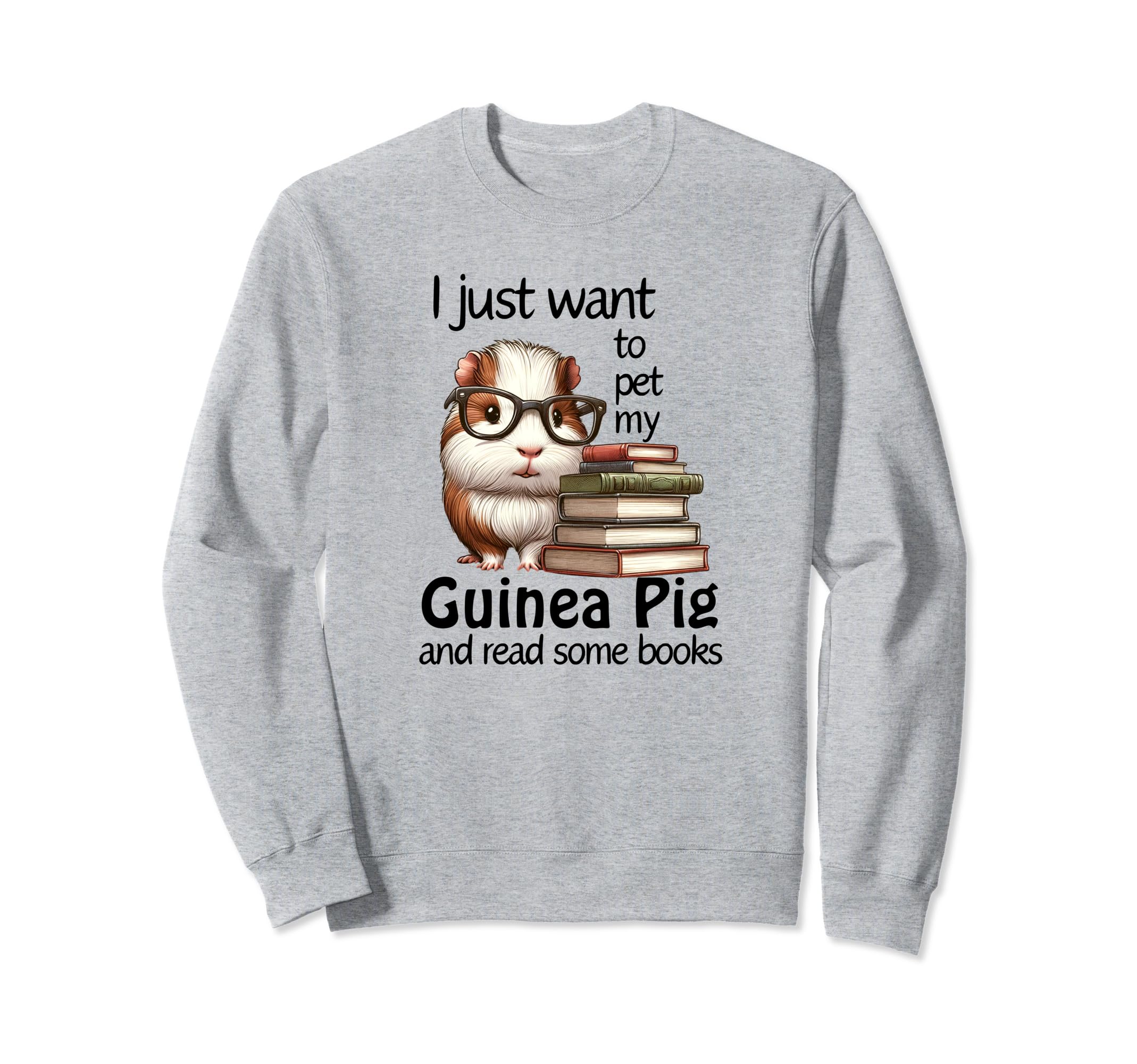 Guinea Pig Books Bookworm Sweatshirt - Fun Novelty Design for Adults - T-Shirt, Sweatshirt, Hoodie