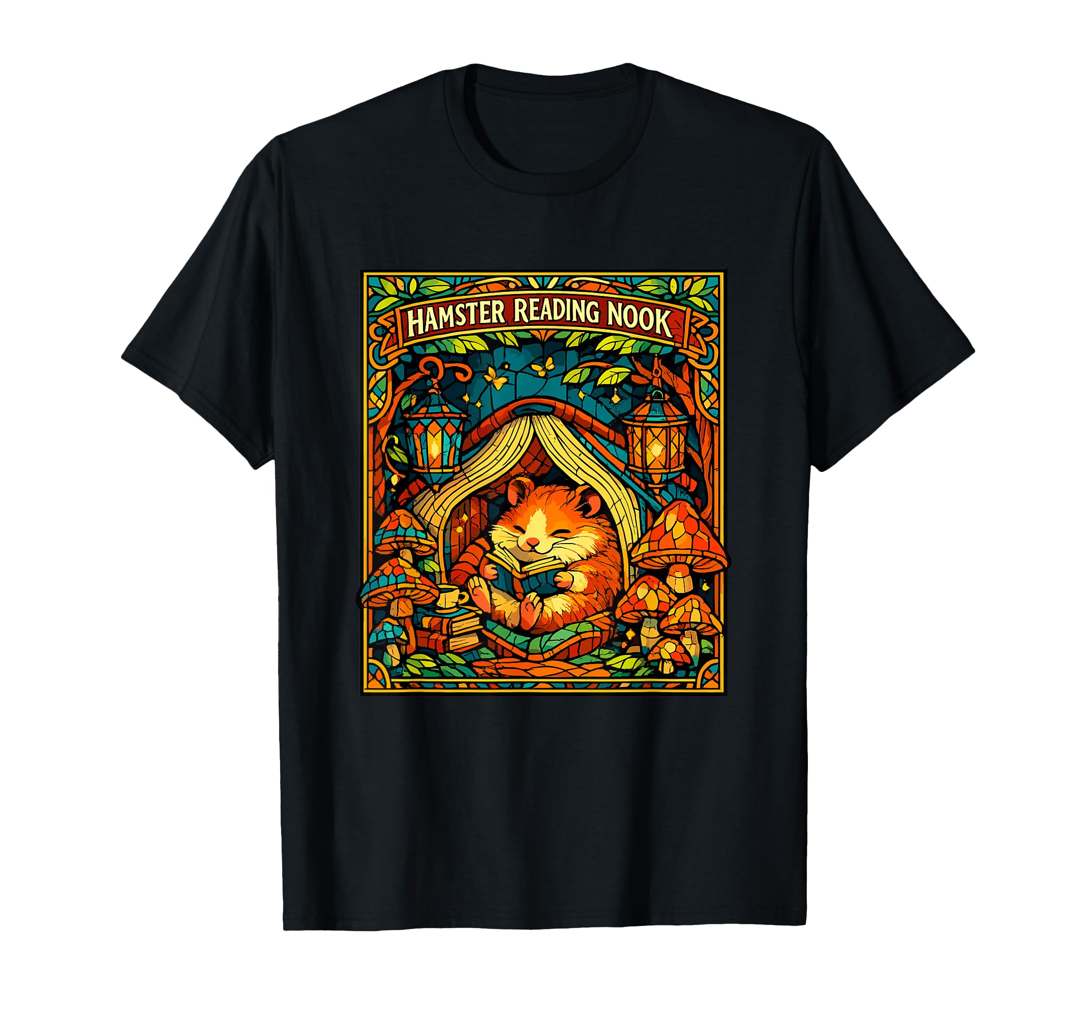 Hamster Reading Nook Cozy Bookworm Pet T-Shirt - Streetwear Style Unisex - T-Shirt, Sweatshirt, Hoodie