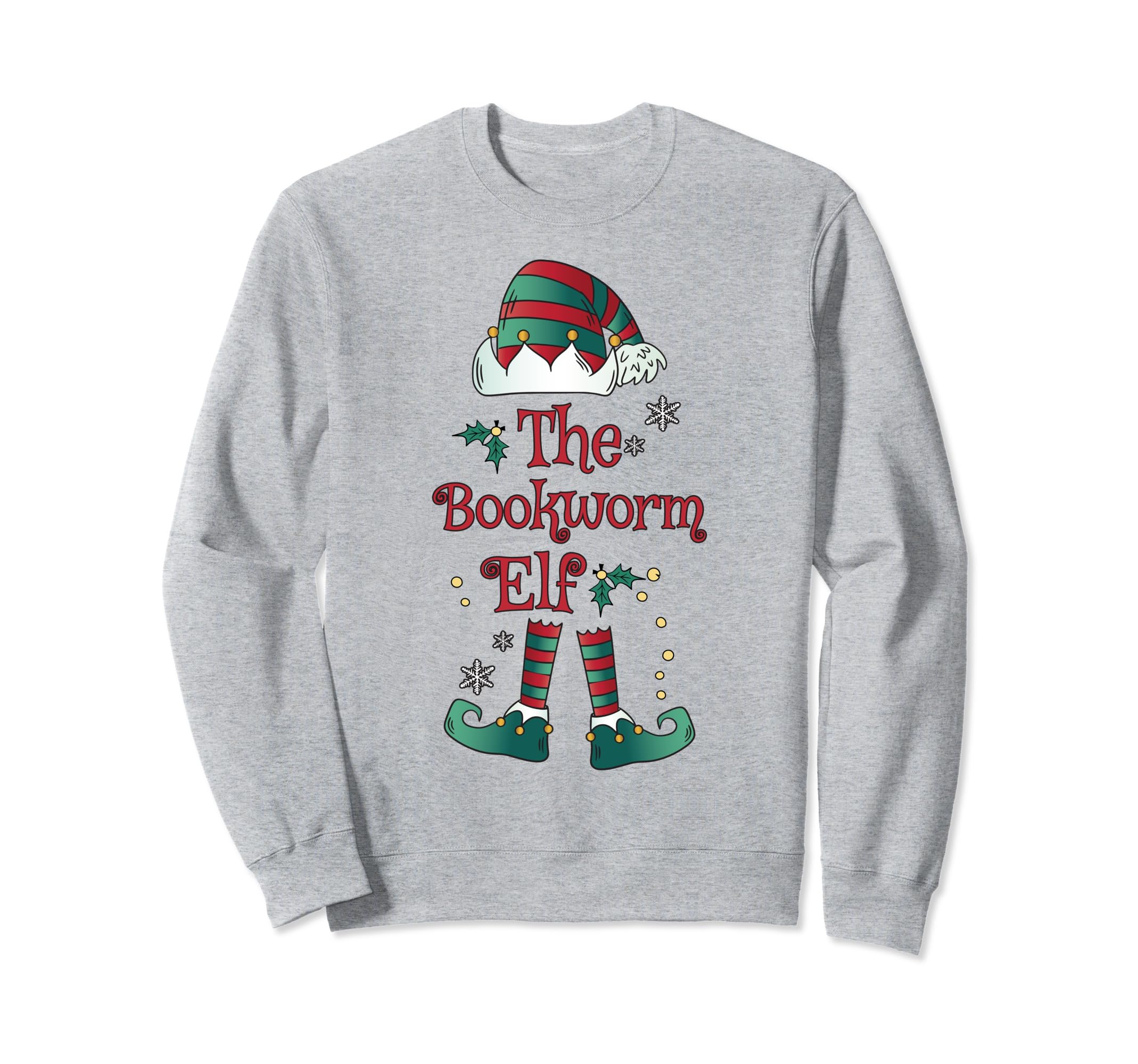 Bookworm Elf Costume Book Lover Sweatshirt - Streetwear Style Men Women - T-Shirt, Sweatshirt, Hoodie