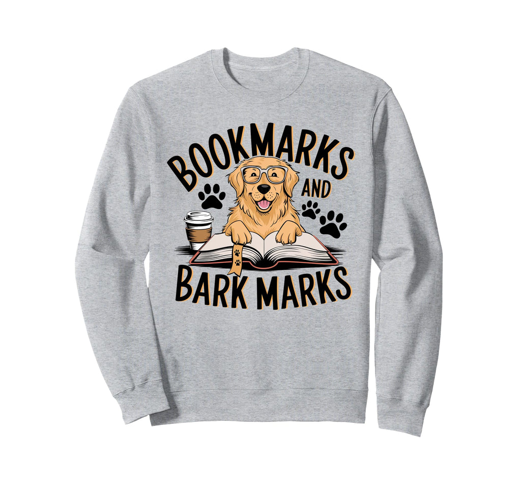 Golden Retriever Book Lover Sweatshirt - Casual Everyday Wear Men Women - T-Shirt, Sweatshirt, Hoodie