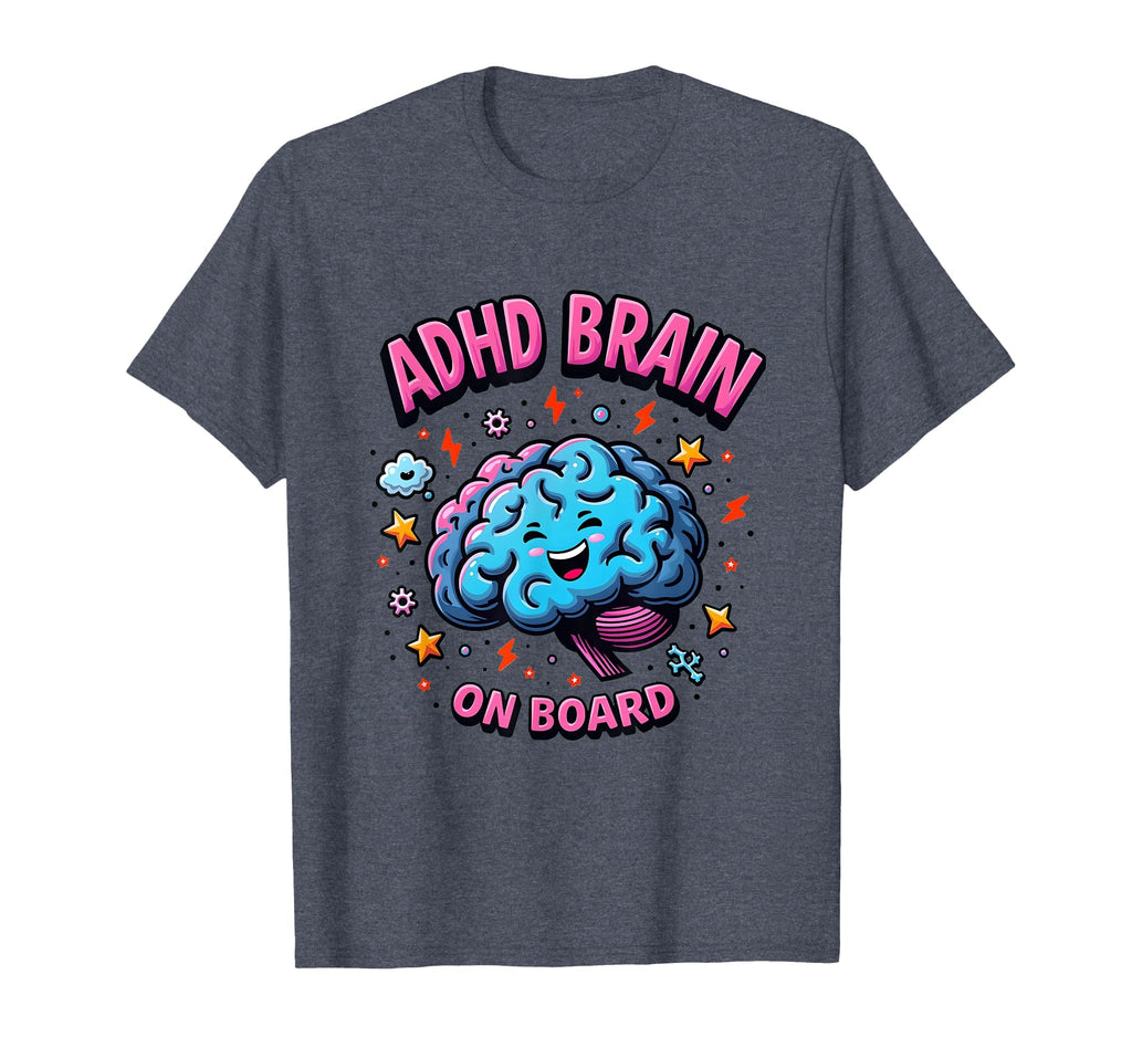 Adhd Brain Board Neurodiversity T-Shirt - Fun Novelty Design for Adults - T-Shirt, Sweatshirt, Hoodie