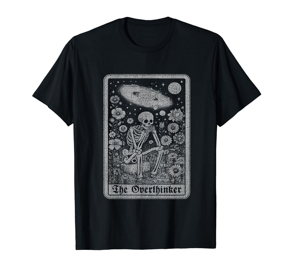 Overthinker Tarot Cards Reader T-Shirt - Minimalist Print Unisex - T-Shirt, Sweatshirt, Hoodie