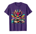 Bookdragon Dragon Reading Book And Coffee T-Shirt - Graphic Print Unisex - T-Shirt, Sweatshirt, Hoodie