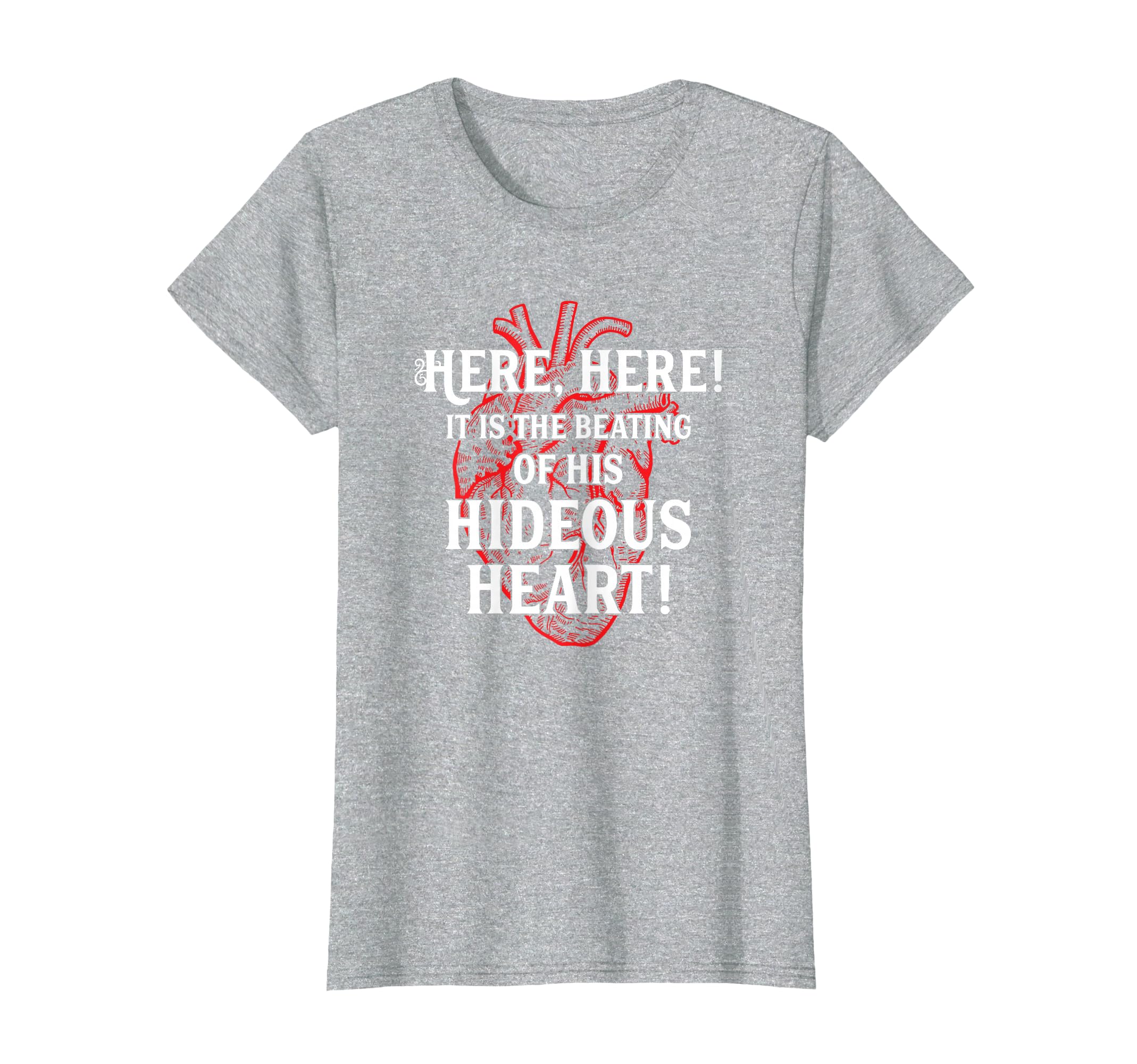 Edgar Allen Poe Tell Tale Heart T-Shirt - Novelty Apparel for Adults - T-Shirt, Sweatshirt, Hoodie