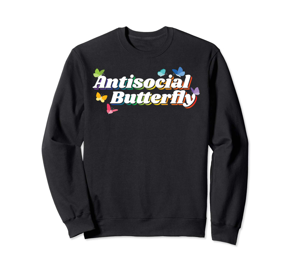Rainbow Introvert Antisocial Sweatshirt - Aesthetic Graphic Unisex - T-Shirt, Sweatshirt, Hoodie