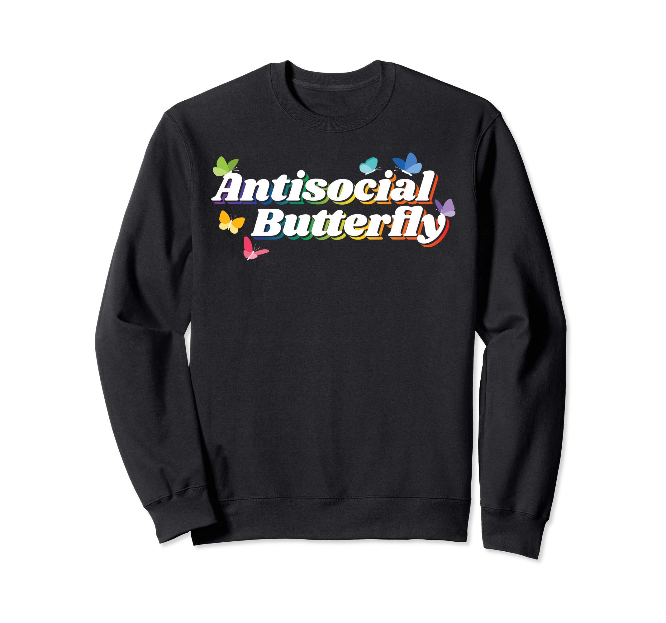 Rainbow Introvert Antisocial Sweatshirt - Aesthetic Graphic Unisex - T-Shirt, Sweatshirt, Hoodie